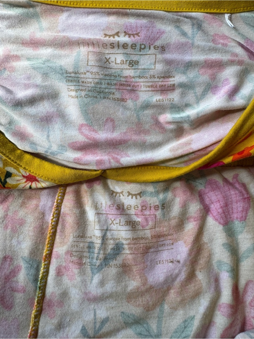 Little Sleepies Sunny Garden Floral Bamboo Spandex Pajama Set Women’s Size XL - Picture 16 of 16